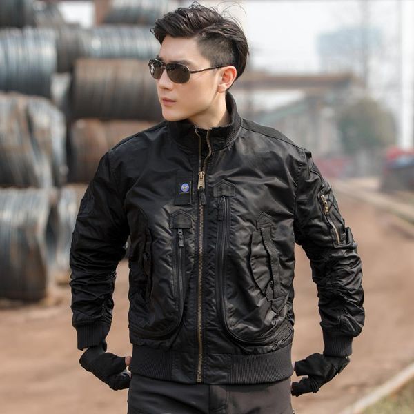 men's jackets spring jacket fashion stand collar multi-pocket men coat bomber streetwear light casual clothing windbreaker, Black;brown
men's jackets spring jacket fashion stand collar multi-pocket men coat bomber streetwear light casual clothing windbreaker, Black;brown