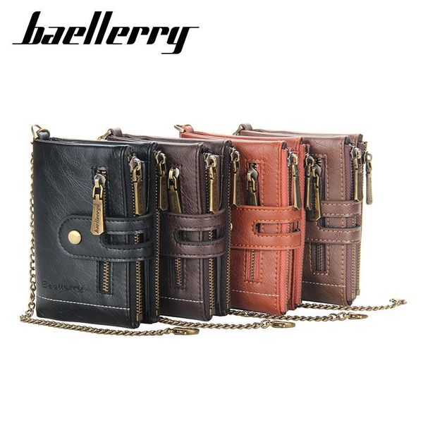baellerry wallet men's short european and american retro multi card double zipper zero wallets, Red;black
baellerry wallet men's short european and american retro multi card double zipper zero wallets, Red;black