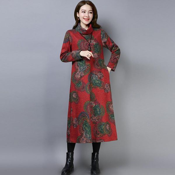 autumn fashion ethnic style loose casual printed high neck dress female large size -2xl quality and elegant vestidos dresses, Black;gray
autumn fashion ethnic style loose casual printed high neck dress female large size -2xl quality and elegant vestidos dresses, Black;gray