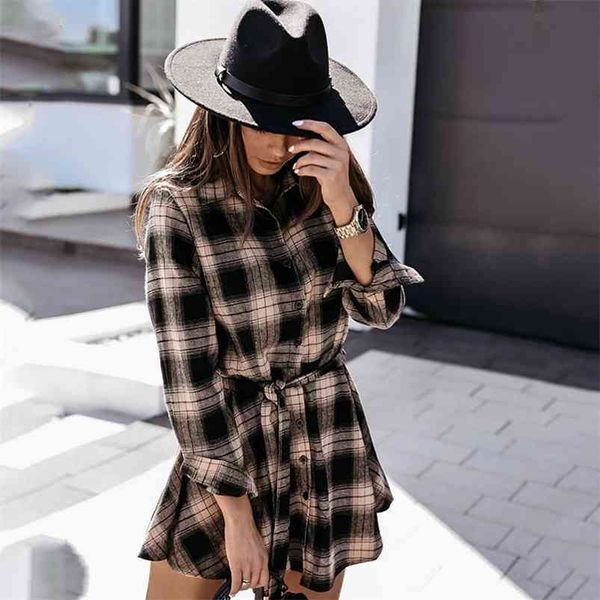 autumn long sleeve plaid shirt dress women clothes casual turn down collar mini button lady office vestidos 210427, Black;gray
autumn long sleeve plaid shirt dress women clothes casual turn down collar mini button lady office vestidos 210427, Black;gray