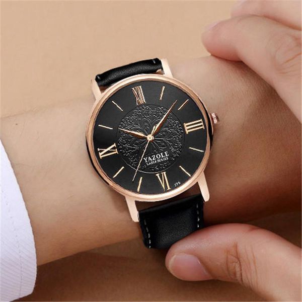 wristwatches yazole brand rose gold case watch for men women's wristwatch casual quartz leather watches clock relogio masculino feminin, Slivery;brown
wristwatches yazole brand rose gold case watch for men women's wristwatch casual quartz leather watches clock relogio masculino feminin, Slivery;brown