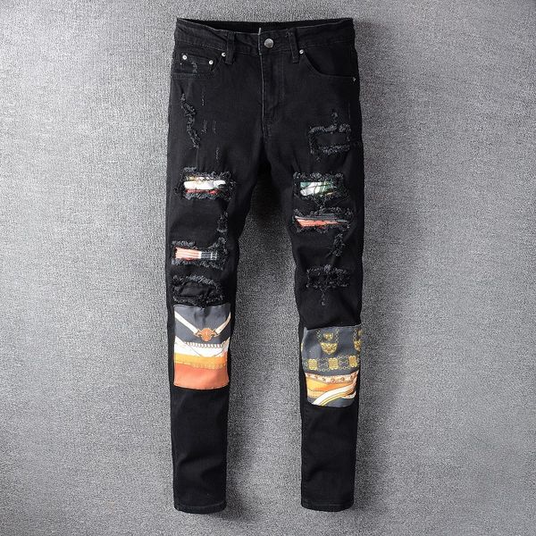 20ss true designer jeans for mens distressed ripped skinny trousers luxury clothes slim motorcycle moto biker hip hop denim man religioning, Blue
20ss true designer jeans for mens distressed ripped skinny trousers luxury clothes slim motorcycle moto biker hip hop denim man religioning, Blue