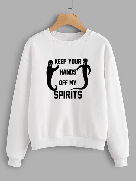 gothic hands off my spirits sweatshirt pure cotton funny women quote graphic fashion jumper outfits pullovers sweats women's hood, Black
gothic hands off my spirits sweatshirt pure cotton funny women quote graphic fashion jumper outfits pullovers sweats women's hood, Black