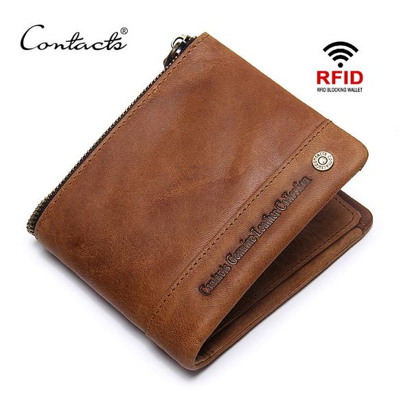 wallets contact's men's rfid-blocking bifold wallet genuine leather zipper purses vintage brand money bag card holder short, Red;black
wallets contact's men's rfid-blocking bifold wallet genuine leather zipper purses vintage brand money bag card holder short, Red;black