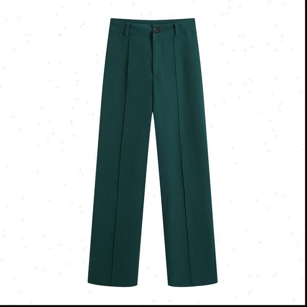 fashion high waist bottle women pant green loose long suit casual wide leg trousers, Black;white
fashion high waist bottle women pant green loose long suit casual wide leg trousers, Black;white