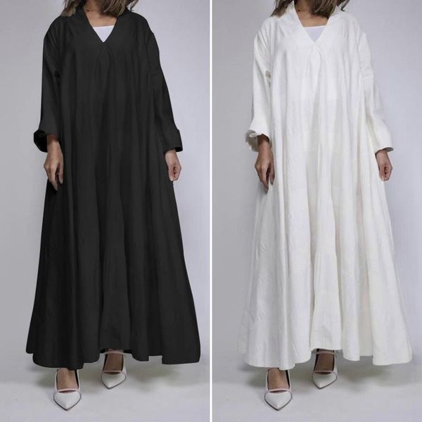 casual dresses vonda kaftan sundress long sleeve autumn dress women's maxi v neck shirt 2021 stylish solid loose robe, Black;gray
casual dresses vonda kaftan sundress long sleeve autumn dress women's maxi v neck shirt 2021 stylish solid loose robe, Black;gray