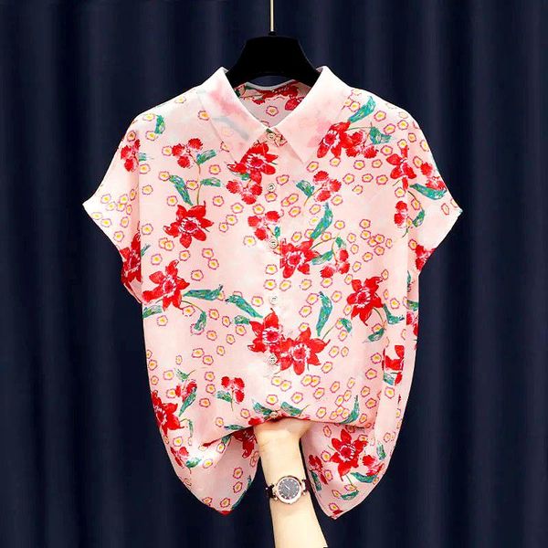 women's blouses & shirts high fashion turn down collar women summer chic short sleeve chiffon printed shirt blouse chemise femme ls045, White
women's blouses & shirts high fashion turn down collar women summer chic short sleeve chiffon printed shirt blouse chemise femme ls045, White