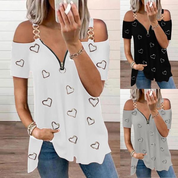 women's t-shirt harajuku oversized t shirt women short sleeve summer t-shirts zipper casual graphic shirts elegant pullover heart print, White
women's t-shirt harajuku oversized t shirt women short sleeve summer t-shirts zipper casual graphic shirts elegant pullover heart print, White