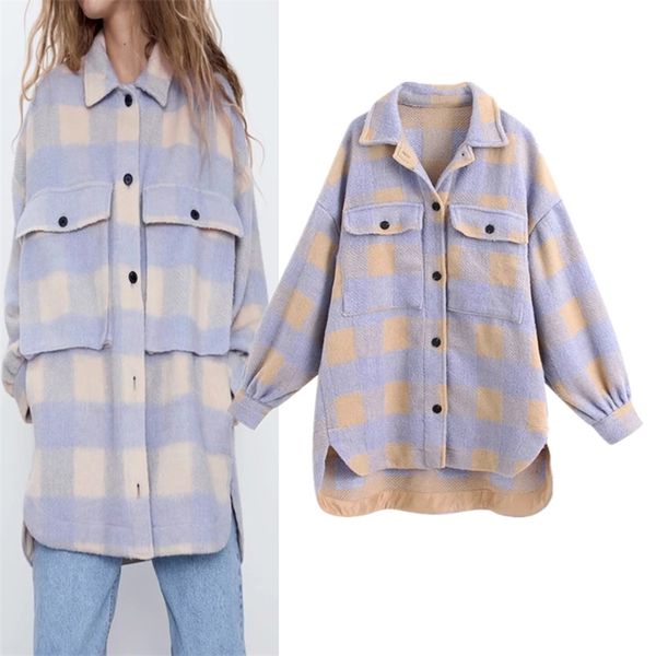 veste vintage oversized plaid tweed jacket coat women fashion pockets long sleeves lapel collar button loose outerwear 210519, Black;brown
veste vintage oversized plaid tweed jacket coat women fashion pockets long sleeves lapel collar button loose outerwear 210519, Black;brown