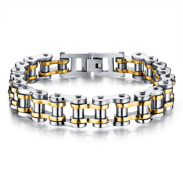 fashion design hip hop style stainless steel motorcycle chain link bracelet for men's gift, Black
fashion design hip hop style stainless steel motorcycle chain link bracelet for men's gift, Black