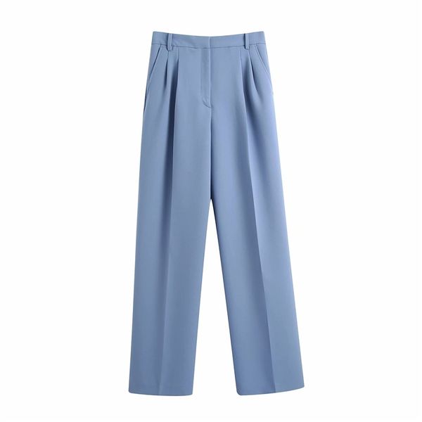 elegant women blue high waist pants fashion ladies solid straight trousers causal female chic pocket long 210430, Black;white
elegant women blue high waist pants fashion ladies solid straight trousers causal female chic pocket long 210430, Black;white