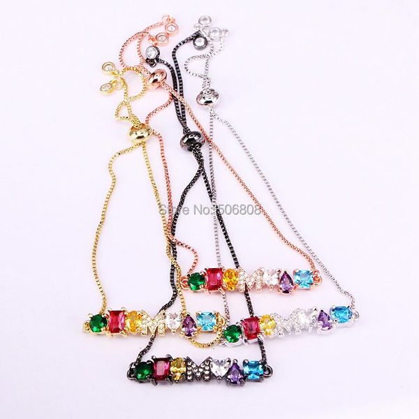 charm bracelets 6pcs, letter a and m cz bar bracelet adjusted jewelry fashion colorful elegance classic, Golden;silver
charm bracelets 6pcs, letter a and m cz bar bracelet adjusted jewelry fashion colorful elegance classic, Golden;silver