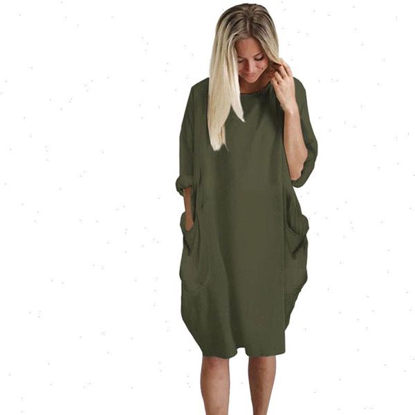 autumn pocket loose crew neck women dresses casual long girl fashion big vestido, Black;gray
autumn pocket loose crew neck women dresses casual long girl fashion big vestido, Black;gray