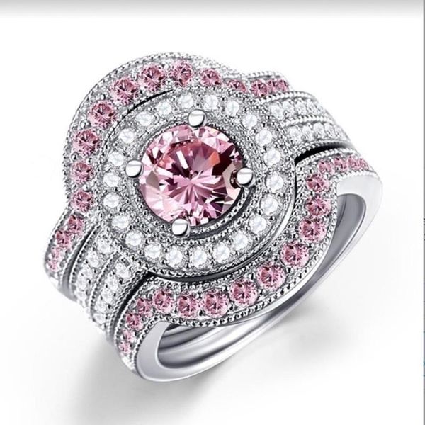 wedding rings 3pcs/lot pink cubic zirconia engagement ring silver color austrian crystal moissanite band for women jewelry, Slivery;golden
wedding rings 3pcs/lot pink cubic zirconia engagement ring silver color austrian crystal moissanite band for women jewelry, Slivery;golden