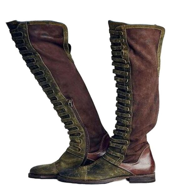 boots over the knee round toe ladies flat heel patchwork design vintage shoes female roma style long autume winter, Black
boots over the knee round toe ladies flat heel patchwork design vintage shoes female roma style long autume winter, Black