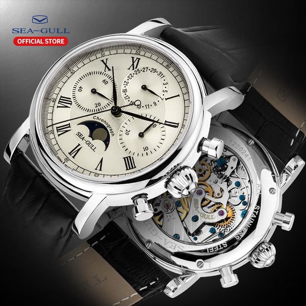 wristwatches 2021 seagull watch men's sports casual chronograph multifunctional belt waterproof moon phase mechanical m199s, Slivery;brown
wristwatches 2021 seagull watch men's sports casual chronograph multifunctional belt waterproof moon phase mechanical m199s, Slivery;brown