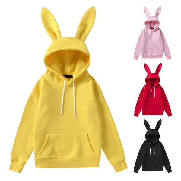 women's hoodies & sweatshirts cute women 2021 harajuku casual ears hooded pullover pink yellow oversized steetwear for girls, Black
women's hoodies & sweatshirts cute women 2021 harajuku casual ears hooded pullover pink yellow oversized steetwear for girls, Black