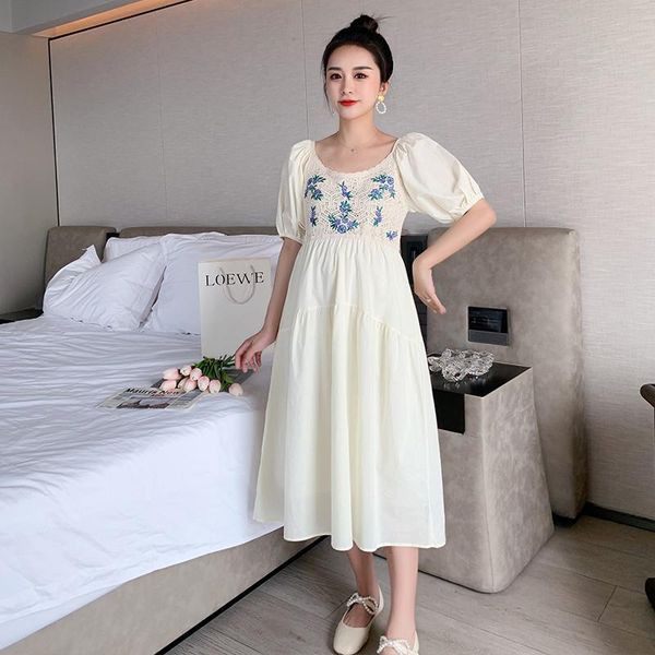 maternity dresses 96072# dress summer short sleeves korean style embroidery a line pregnant women plus size mom, White
maternity dresses 96072# dress summer short sleeves korean style embroidery a line pregnant women plus size mom, White