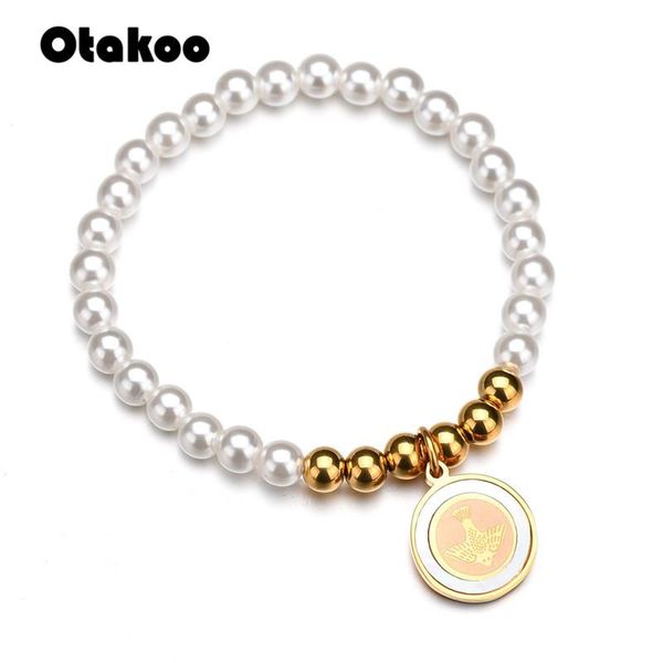 beaded, strands otakoo selling gold color stainless steel bracelet for women jewelry gift bird pendant charm beads femmel, Black
beaded, strands otakoo selling gold color stainless steel bracelet for women jewelry gift bird pendant charm beads femmel, Black