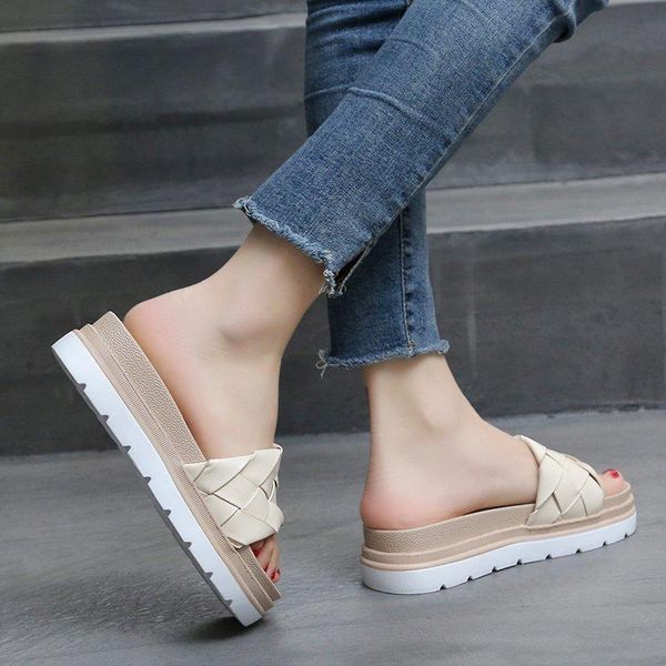 slippers drop casual comfortable rubber slides summer flat with weave beach women outdoor open toe platform sandals, Black
slippers drop casual comfortable rubber slides summer flat with weave beach women outdoor open toe platform sandals, Black