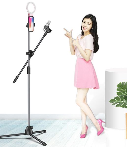 cell phone mounts & holders adjustment metal mobile floor selfie stand lazy holder bracket with ring lamp light microphone for live
cell phone mounts & holders adjustment metal mobile floor selfie stand lazy holder bracket with ring lamp light microphone for live