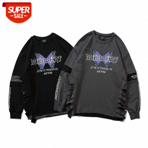 casual fashion men's hip hop street loose sweater butterfly print hedging long sleeve couple #vl2i, Black
casual fashion men's hip hop street loose sweater butterfly print hedging long sleeve couple #vl2i, Black