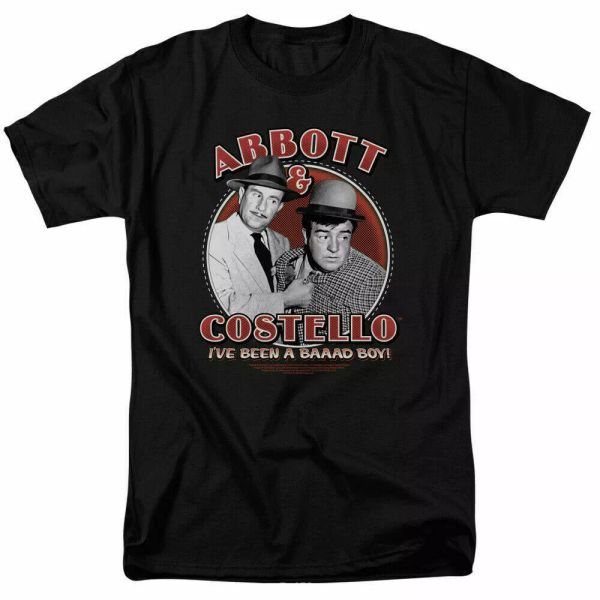 Abbott & Costello Bad Boy T Shirt Licensed 1940's TV Comedy Tee Black, White;black
Abbott & Costello Bad Boy T Shirt Licensed 1940's TV Comedy Tee Black, White;black
