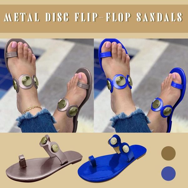 slippers rivet women's summer footwear metal decorative flat toe shoes for woman non-slip flats slaps women zapatos de mujer, Black