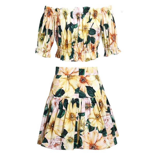 100% spring cotton will see tender woman camellias printed short-sleeves + mini skirt all-match fashion ed in two 2021-piece suit, White
100% spring cotton will see tender woman camellias printed short-sleeves + mini skirt all-match fashion ed in two 2021-piece suit, White