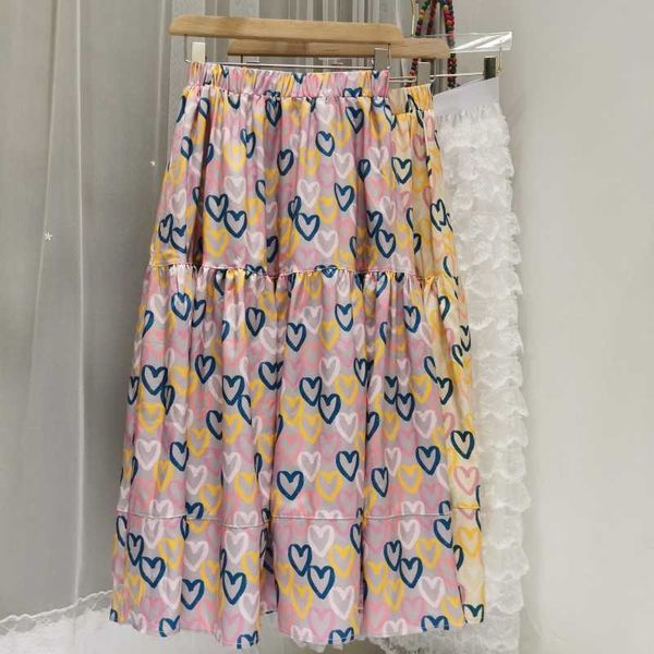 vanovich korean style women skirts spring and summer ladies temperament printed female 210615, Black