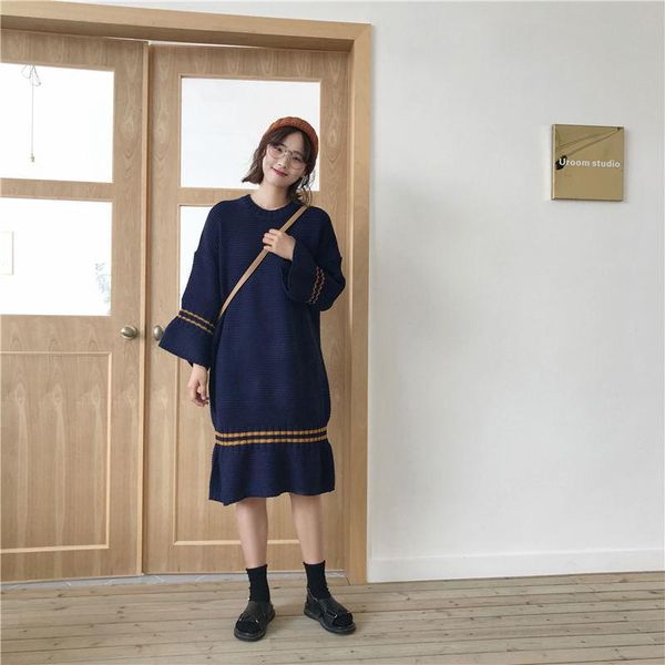 women's sweaters winter women knitted sweater casual pullovers vestido long sleeve punk style outwear loose streetwear dresses, White;black
women's sweaters winter women knitted sweater casual pullovers vestido long sleeve punk style outwear loose streetwear dresses, White;black
