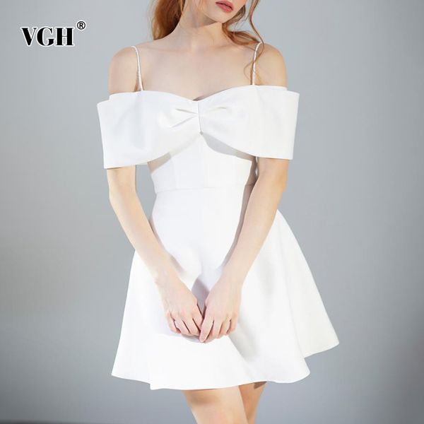 vgh white elegant sling dress for women slash neck sleeveless patchwork bowknot high waist slim mini dresses female fashion 210421, Black;gray
vgh white elegant sling dress for women slash neck sleeveless patchwork bowknot high waist slim mini dresses female fashion 210421, Black;gray