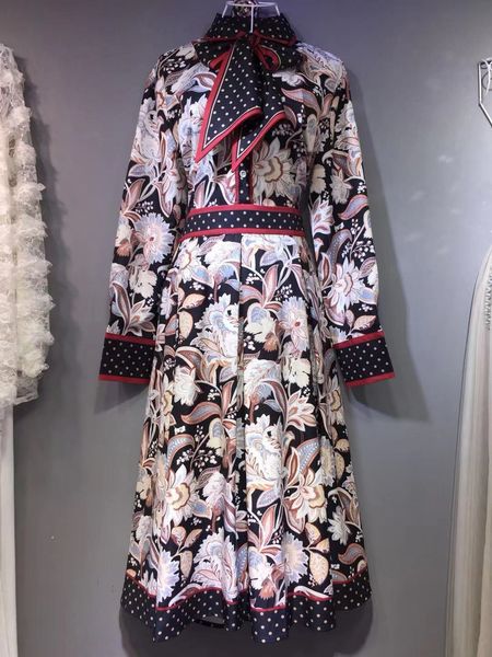 new bow lace pleated retro print full a-line mid-calf dresses women 210421, Black;gray
new bow lace pleated retro print full a-line mid-calf dresses women 210421, Black;gray