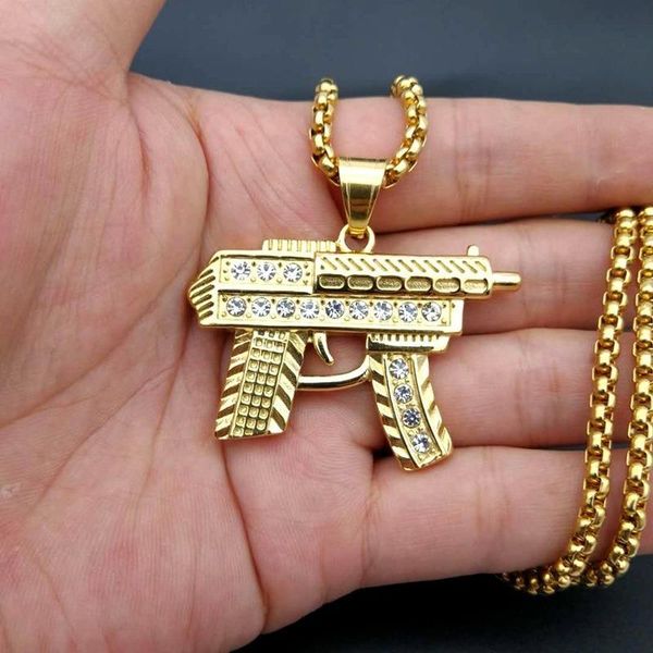 pendant necklaces hand holding dripping gun shape necklace gold color iced out cubic zirconia men's hip hop rock jewelry stainless stee, Silver
pendant necklaces hand holding dripping gun shape necklace gold color iced out cubic zirconia men's hip hop rock jewelry stainless stee, Silver