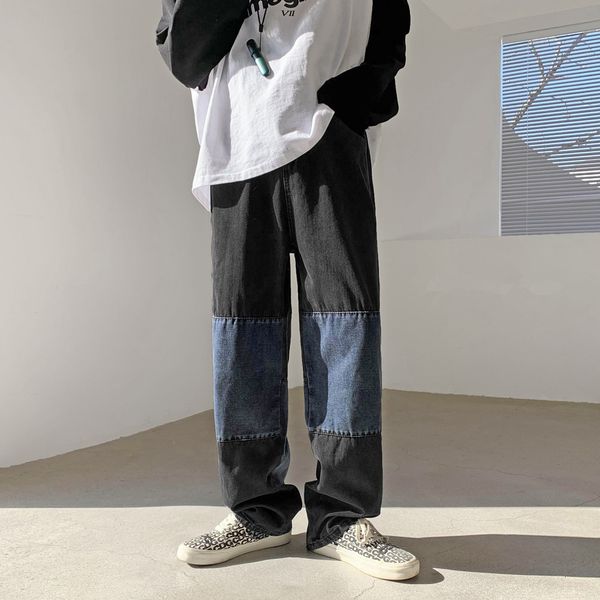 men's jeans korean style hip hop casual slices straight jeans streetwear ulzzang kpop pair pants harajuku fashion denim 55bc, Blue
men's jeans korean style hip hop casual slices straight jeans streetwear ulzzang kpop pair pants harajuku fashion denim 55bc, Blue