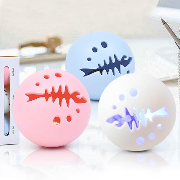 

cat toys 3pcs toy catnip bells shiny rolling ball pet luminous funny interactive for kitten supplies