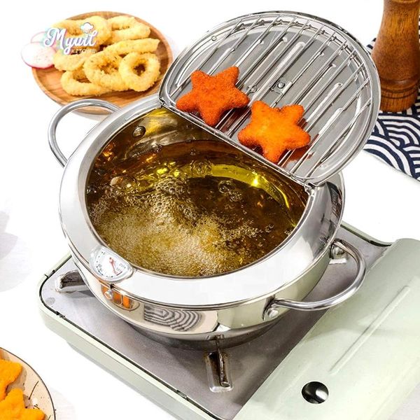 deep frying pot with &lid for kitchen stainless steel pans japanese tempura fryer pan fried chicken cooking tool
deep frying pot with &lid for kitchen stainless steel pans japanese tempura fryer pan fried chicken cooking tool