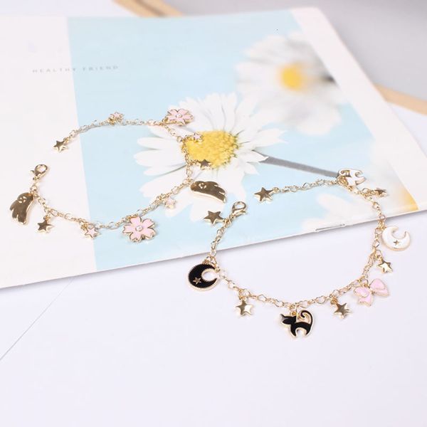 bracelet sansummer jewelry stall magic card girl star moon cat flower bracelet 722ii, Golden;silver
bracelet sansummer jewelry stall magic card girl star moon cat flower bracelet 722ii, Golden;silver