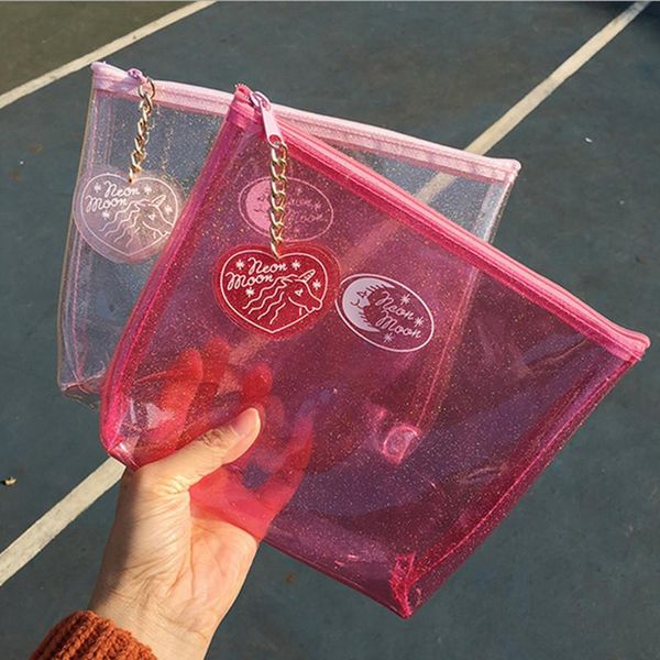 cute sequinis cosmetic bags pvc makeup bag transparent women handbags travel organizer pouch necessary beauty case & cases
cute sequinis cosmetic bags pvc makeup bag transparent women handbags travel organizer pouch necessary beauty case & cases