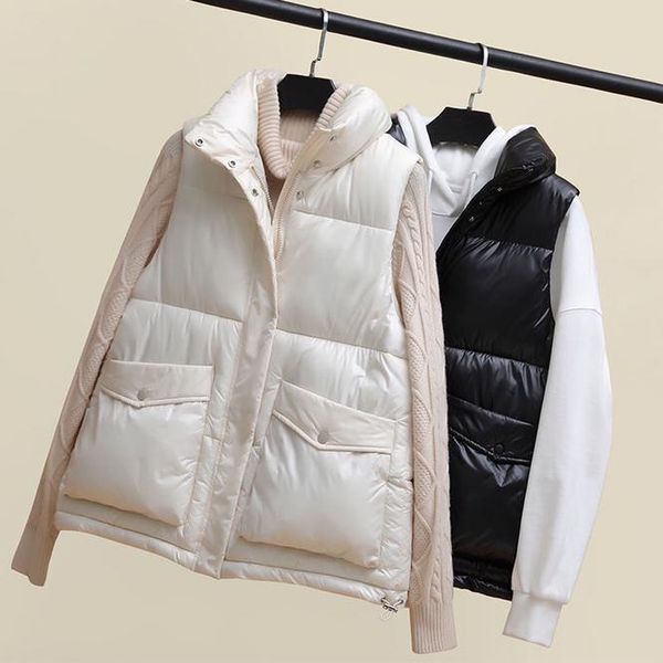 women's vests year black korean cotton vest women sleeveless down coat lady casual short outwear waistcoat parkas jacket coats cloth, Black;white
women's vests year black korean cotton vest women sleeveless down coat lady casual short outwear waistcoat parkas jacket coats cloth, Black;white