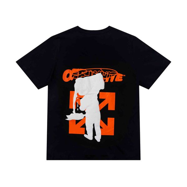 2021 spring and summer new off construction worker arrstyle round neck pullover short sleeve, White;black
2021 spring and summer new off construction worker arrstyle round neck pullover short sleeve, White;black