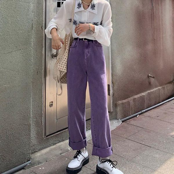 women's jeans 2021 high waist purple harajuku korean ulzzang denim pants wild daily casual girl loose trouser streetwear plus size s-4x, Blue
women's jeans 2021 high waist purple harajuku korean ulzzang denim pants wild daily casual girl loose trouser streetwear plus size s-4x, Blue