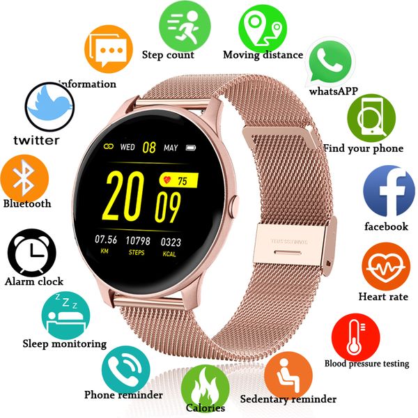 lige new full screen touch ladies smart watch waterproof bracelet heart rate monitoring sleep monitoring smart watch for xiaomig, Slivery;brown
lige new full screen touch ladies smart watch waterproof bracelet heart rate monitoring sleep monitoring smart watch for xiaomig, Slivery;brown