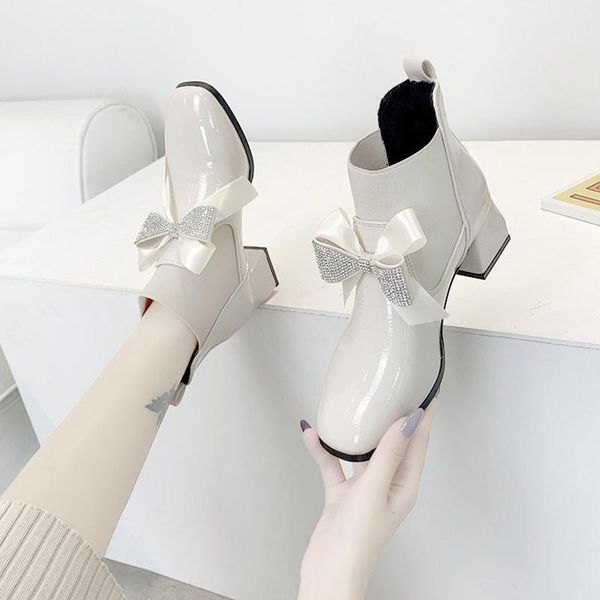 boots elastic ankle women high heels patent leather winter shoes woman drop fashion rhinestone bowknot short, Black
boots elastic ankle women high heels patent leather winter shoes woman drop fashion rhinestone bowknot short, Black