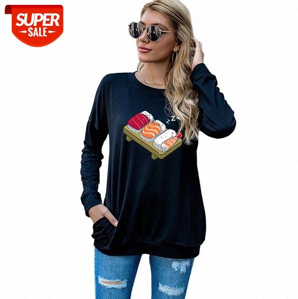 spot eaby explosion models european and american women's spoof sushi pocket sweater loose long-sleeved t-shirt women #eb9b, White
spot eaby explosion models european and american women's spoof sushi pocket sweater loose long-sleeved t-shirt women #eb9b, White
