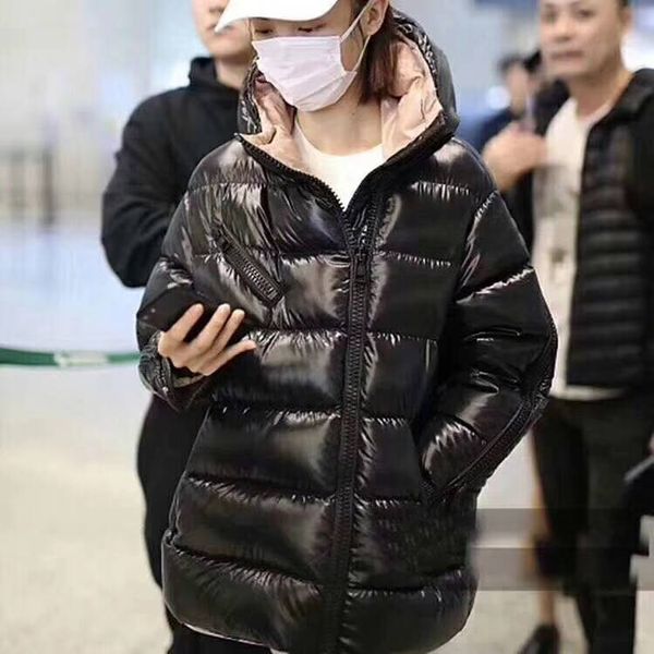 monclair luxury france women's down jackets designer brand maya thickened diagonal zipper shiny casual fashion hit color hooded jacket, Black
monclair luxury france women's down jackets designer brand maya thickened diagonal zipper shiny casual fashion hit color hooded jacket, Black