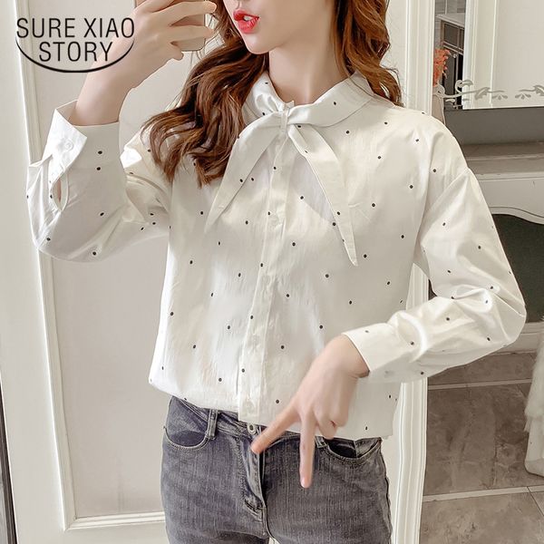autumn fashion wave point female loose student tie white long sleeve shirt women and blouses button clothes 6754 50 210417
autumn fashion wave point female loose student tie white long sleeve shirt women and blouses button clothes 6754 50 210417