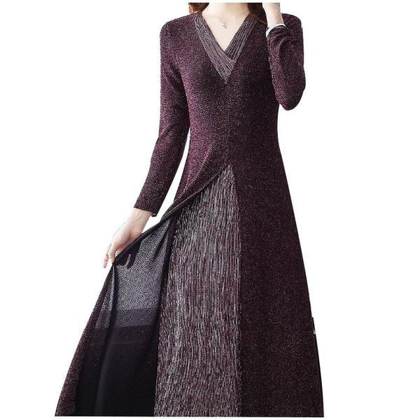casual dresses fashion women's full sleeve ankle length dress patchwork autumn plus size female 190, Black;gray
casual dresses fashion women's full sleeve ankle length dress patchwork autumn plus size female 190, Black;gray