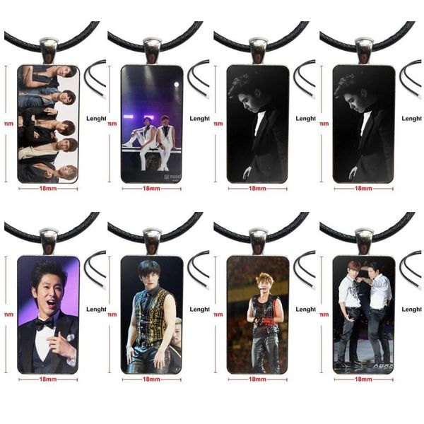 pendant necklaces for women gift steel color glass cabochon with rectangle shaped choker necklace korean duo tvxq, Silver
pendant necklaces for women gift steel color glass cabochon with rectangle shaped choker necklace korean duo tvxq, Silver