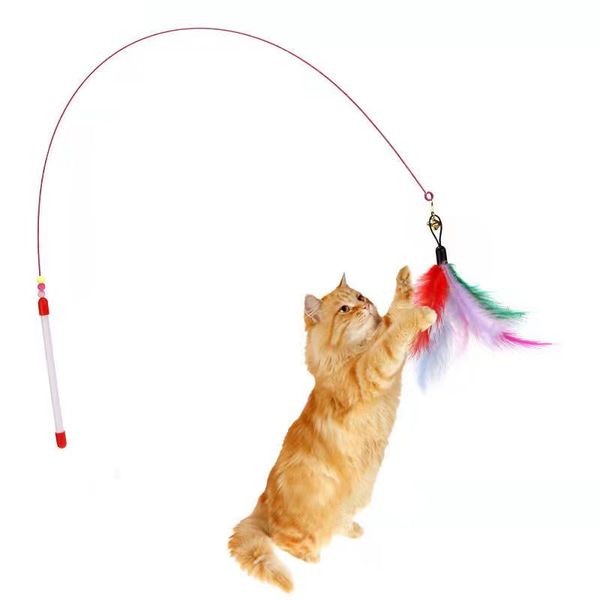 fashion cat toys pet false worm feather toy interactive funny teaser wand training colorful rod cat supplies with bell
fashion cat toys pet false worm feather toy interactive funny teaser wand training colorful rod cat supplies with bell